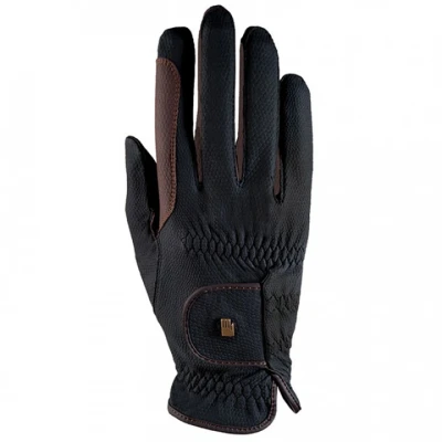 Abbildung von Roeckl Reithandschuh Malta Vesta Schwarz/Wildleder