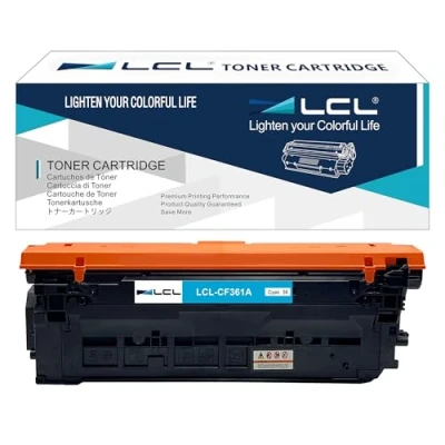 Abbildung von LCL Remanufactured Tonerkartusche 508A CF361A (1 Cyan) Ersatz für HP Laserjet M552dn M553dn M553n M553x M577c