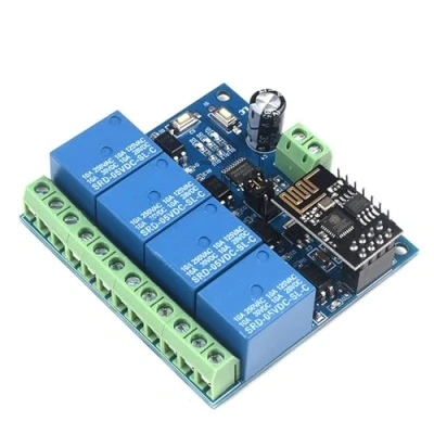 Abbildung von 5VESP8266 Vierkanal WiFi Relais Wireless Momentary Inching Schalter Selbstsicheren Modul Smart Home Handy APP Fernbedienung
