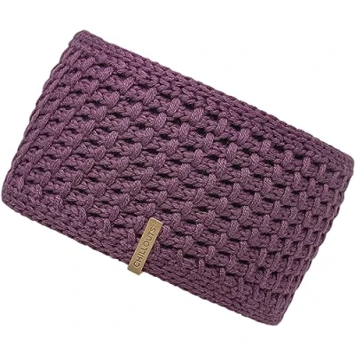 Abbildung von CHILLOUTS Cleo Headband breites Winterstirnband mit Fleecefutter Wollanteil warmes Stirnband in lila für Damen