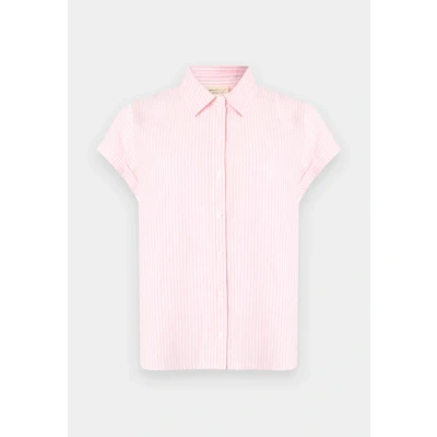 Abbildung von TOM Tailor Denim Striped Shortsleeve Shirt Hemdbluse, Damen, Größe: Small, Rose/white