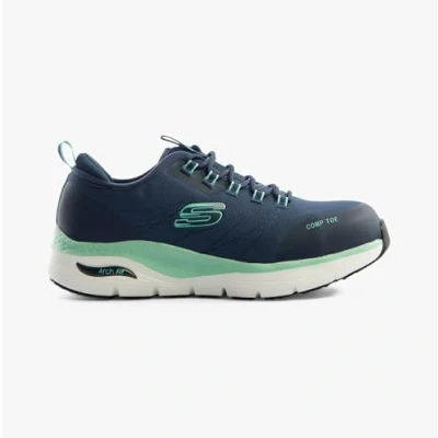 Abbildung von Skechers Damen Arch Fit Sr Ebinal Brandschutzstiefel, Marineblau/Aqua, 39 EU