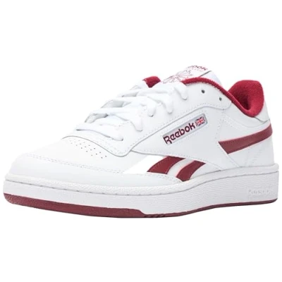 Abbildung von Reebok Unisex Club C Revenge Sneaker, White/White/Classic Burgundy, 42.5 EU