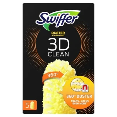 Abbildung von Swiffer Staubmagnet 360 Nachfüllpack 5 Tücher, Nimmt Staub, Haare &amp; Allergene Aus Jeder Richtung Auf