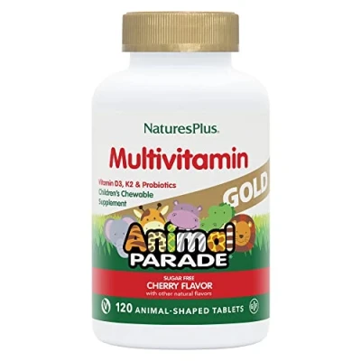 Abbildung von Natures Plus Animal Parade GOLD Children&#039;s Chewable Multi Cherry Flavour, 120