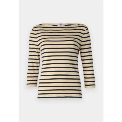 Abbildung von Tommy Hilfiger NEW CODY SLIM BOAT Langarmshirt, Damen, Größe: XS, Fine country ivory/navy