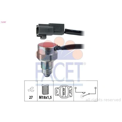 Abbildung von FACET 7.6197 Schalter, Rückfahrleuchte Made in Italy OE Equivalent