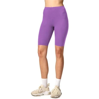 Abbildung von Merry Style Damen Sport Leggings kurz Sportleggings Radlerhose Sporthose aus Viskose MS10 145 (Purpur, XL)