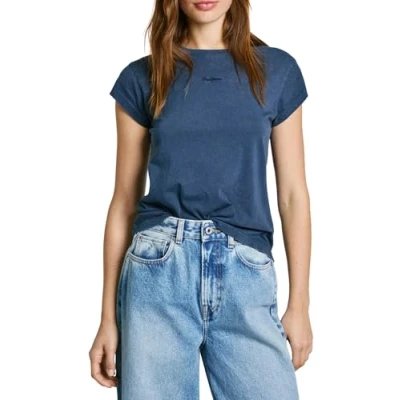 Abbildung von Pepe Jeans Felice Tshirt basic, Damen, Größe: XS, Washed navy blue