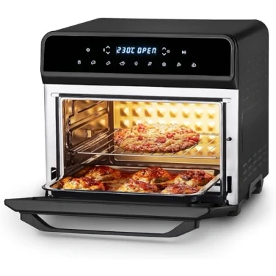 Abbildung von Ufesa Magnum Heißluftfritteuse XXL, 23L, Doppelter Widerstand, Energiesparend, 8 Programme, 1800W, Digitale Steuerung, Temperatur 230ºC, 6 Zubehörteile inklusive, Metallgehäuse