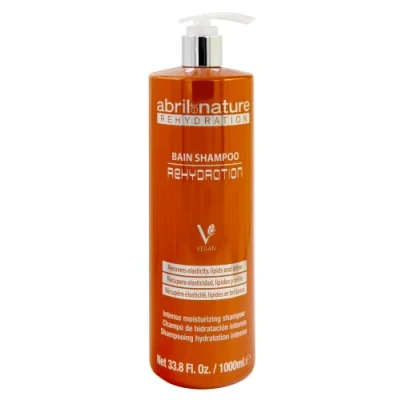 Abbildung von abril et nature Rehydration Shampoo für maximale Feuchtigkeit bei trockenem Haar Stellt natürliche Lipide und gesundes Aussehen wieder her Professionelle Friseurbehandlung 1000 ml