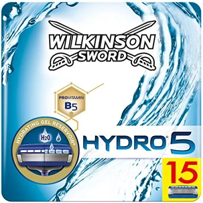 Abbildung von Wilkinson Sword Hydro 5 Rasierklingen für Herren Rasierer briefkastenfähig, 15 Stück