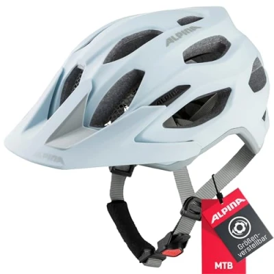Abbildung von ALPINA CARAPAX 2.0 Leichter, Stabiler &amp; Komfortabler Fahrradhelm Mit Fliegennetz Antibakteriellen Polstern Für Erwachsene, dove blue grey matt, 57 62 cm