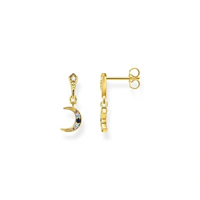 Abbildung von Thomas Sabo Ohrringe Royalty Mond farbige Steine vergoldetes Silber H2204 959 7