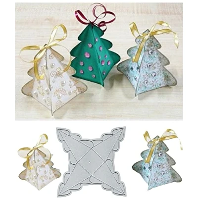 Abbildung von Weihnachts Süßigkeiten Box aus Metall, Stanzschablonen, DIY, Scrapbooking, Album, dekorative Prägepapier Stanzformen, Festivalkarten