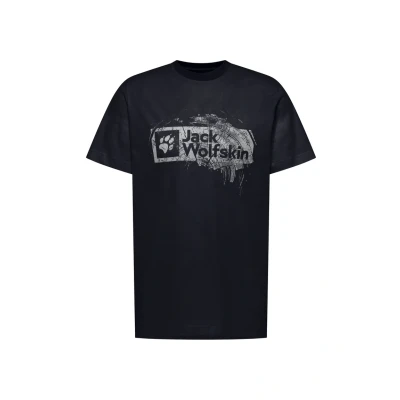 Abbildung von Jack Wolfskin Brand T M Tshirt print, Herren, Größe: Large, Wood dark navy
