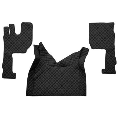 Abbildung von F CORE FL08 BLACK Fußmattensatz Eco Leder vorne 3 schwarz