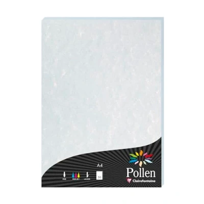 Abbildung von Clairefontaine 120010C Packung mit 50 Blatt Briefpapier Pollen, Marmorpapier, Premiumqualität, 120g, DIN A4, 21x29,7cm, ideal für Einladungen und Korrespondenz, Marmorblau, 1 Pack