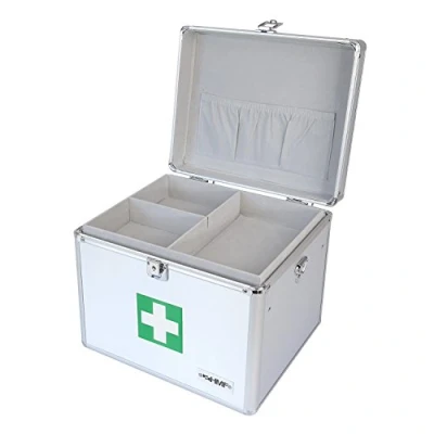 Abbildung von HMF 14702 09 Alu Medizinkoffer, Erste Hilfe Koffer, Tragegriff, 30 x 25 cm