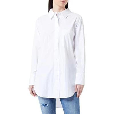Abbildung von TOM Tailor Denim Oversized Shirt Hemdbluse, Damen, Größe: XXL, White