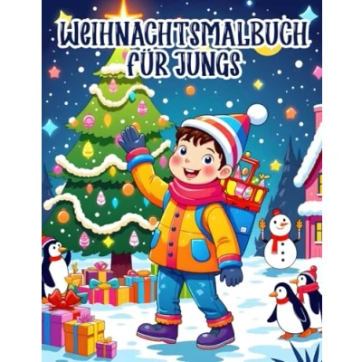 Abbildung von Weihnachtsmalbuch für Jungs von 2 bis 5 Jahren: Malbuch mit kindgerechten Motiven Kleinkinder, Sonderausgabe Weihnachten, ein weihnachtliches einfachen Motiven, speziell Jungens