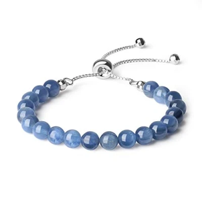 Abbildung von COAI Geschenkideen Damen 925 Sterling Silber Glücksarmband Slider Bracelet aus Disthen/Kyanit Crystal Armband