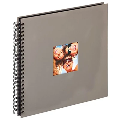 Abbildung von walther design Fotoalbum grau 30 X cm Spiralalbum mit Cover Ausstanzung, Fun SA 110