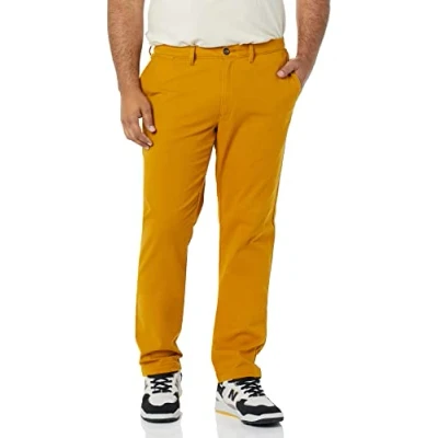Abbildung von Amazon Essentials Herren Legere Stretch Chinohose mit Enger Passform, Muskat, 33W / 28L