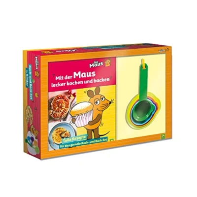 Abbildung von mit der Maus lecker kochen und backen: Tolles Set Rezept Buch 5 Messbechern Ab 3 Jahren (Die Sendung Maus)