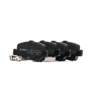 Abbildung von BOSCH 0 986 494 182 Bremsbelagsatz Low Metallic mit akustischer Verschleißwarnung Anti Quietsch Blech, Montageanleitung