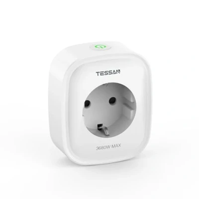 Abbildung von TESSAN Zeitschaltuhr Steckdose WLAN, Smart Life WiFi, 3680 W Plug Alexa Zubehör, Sprachsteuerung, Schalter Timer mit Strommessung Kompatibel Google Home
