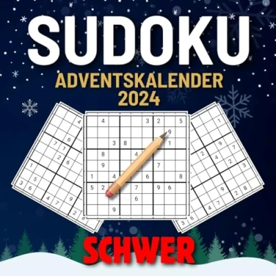 Abbildung von Sudoku Adventskalender 2024 Schwer: 72 Rätsel für Erwachsene &amp; Senioren von schwer bis extrem mit Lösungen