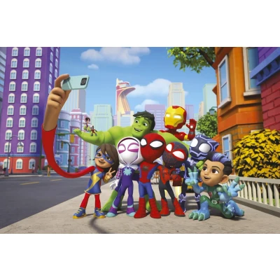 Abbildung von Komar Keilrahmenbild Spidey and His Amazing Friends Selfie Größe 90 x 60 cm Leinwandbild, Bild, Kinderzimmer, Marvel, Bunt