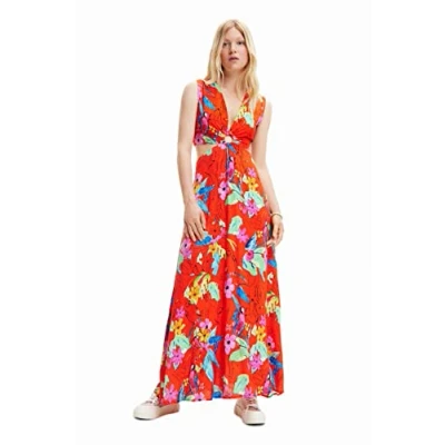 Abbildung von Desigual VEST Praga Maxikleid, Damen, Größe: Small, Red pop