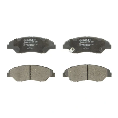 Abbildung von BOSCH 0 986 424 696 Bremsbelagsatz Low Metallic mit akustischer Verschleißwarnung Anti Quietsch Blech