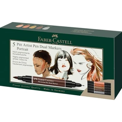Abbildung von Faber Castell Tuschestift PAP Dual Marker 5x Portrait