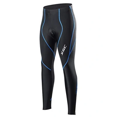 Abbildung von Damen Lange Radlerhose Fahrradhose Radhose Radsportshorts für Frauen Elastische Atmungsaktive 4D Schwamm Sitzpolster mit Einer Hohen Dichte (Violet, XL)