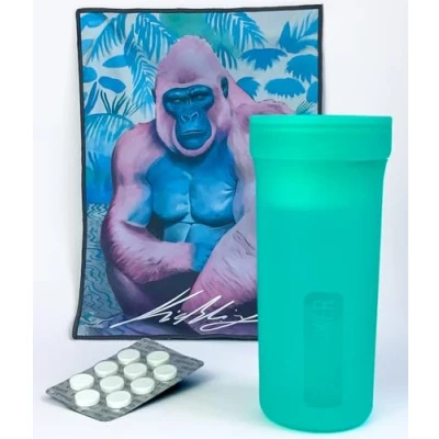 Abbildung von EYESHAKER Set Patentiertes Brillenreinigungsgerät im Komplettpaket Innovative Brillenreinigung wie vom Optiker für Gläser &amp; Gestell (Green Summer Edition)