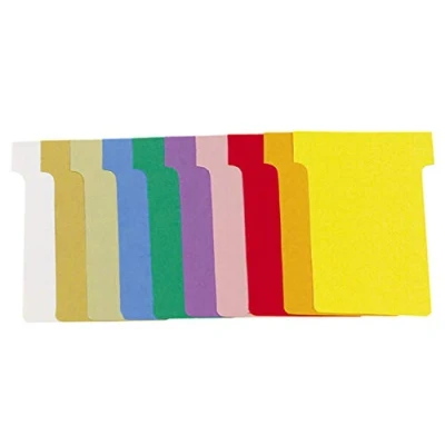 Abbildung von Exacompta 57745 1000er Pack T Karteikarten aus extra starkem Karton ideal für Schule und Büro farbig sortiert
