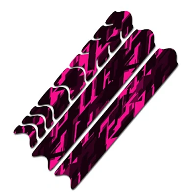 Abbildung von AlphaShield Fahrrad Rahmenschutz Kettenstreben Schutz Folie Aufkleber Rahmen Carbon MTB BMX Lackschutz R161 (15 Future Neon Pink)