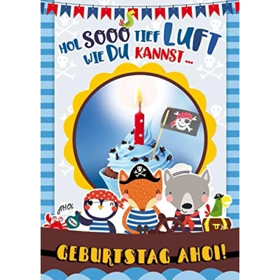 Abbildung von bentino Geburtstagskarte für Jungs mit leuchtender KERZE zum AUSPUSTEN, Grußkarte spielt den Song Wie schön, dass Du geboren bist, DIN A5 Set Umschlag, Glückwunschkarte Musik