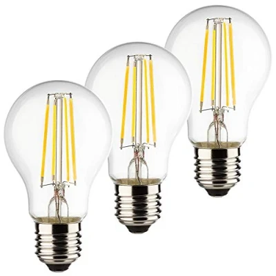 Abbildung von Müller Licht Retro LED Birnenform ersetzt 40 W, Glas, E27, 4 Silber, 6 x 10.6 cm, 3 Einheiten, 400289_Set