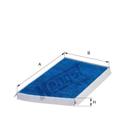 Abbildung von HENGST FILTER E970LB Innenraumfilter mit antibakterieller Wirkung 337 190 25 MERCEDES BENZ: C Class Saloon, CLK Coupe, T modell