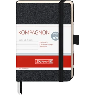 Abbildung von Brunnen 105521705 Notizbuch Kompagnon Klassik (Hardcover, 9,5 x 12,8 cm, liniert, 192 Seiten) 1 Stück, schwarz