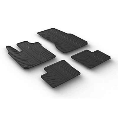 Abbildung von Gledring 0462 Fußmattensatz Gummi vorne und hinten 4 schwarz 750mm 550mm
