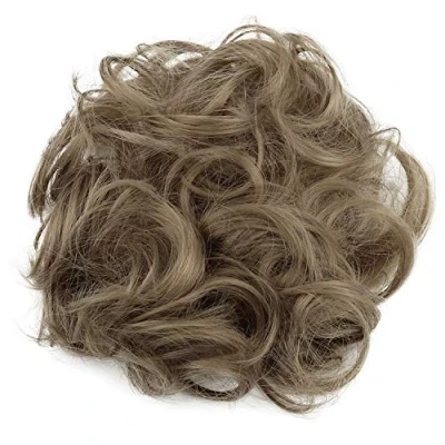 Abbildung von CAISHA Haarteil Haargummi Hochsteckfrisuren Brautfrisuren Voluminös Gelockt Unordentlich Dutt Kunstfaser DM15cm Naturblond G25A