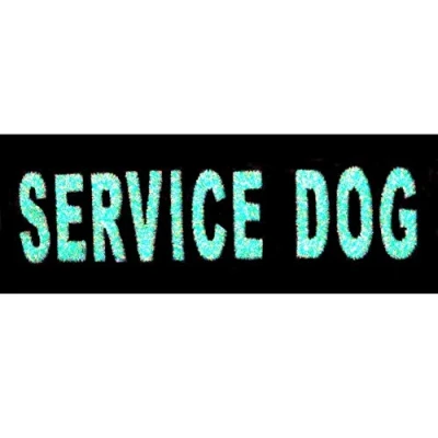 Abbildung von Service Hund Westen/Geschirre Bestickter Glühen Im Dunklen Aufnäher mit Haken und Flauschbänder