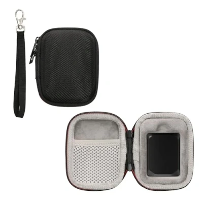 Abbildung von kwmobile Hülle kompatibel mit Crucial X10 Pro SSD/Crucial X9 SSD Festplatte Case Tasche für Portable Tragetasche Schlaufe Schwarz