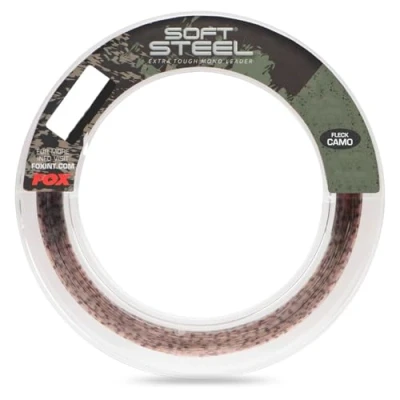 Abbildung von Fox Soft Steel Fleck Camo Leader 0.50mm/15.9kg (100m) Karpfen Vorfachmaterial