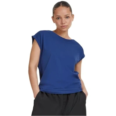 Abbildung von Urban Classics Extended Shoulder Tshirt basic, Damen, Größe: Large, Spaceblue